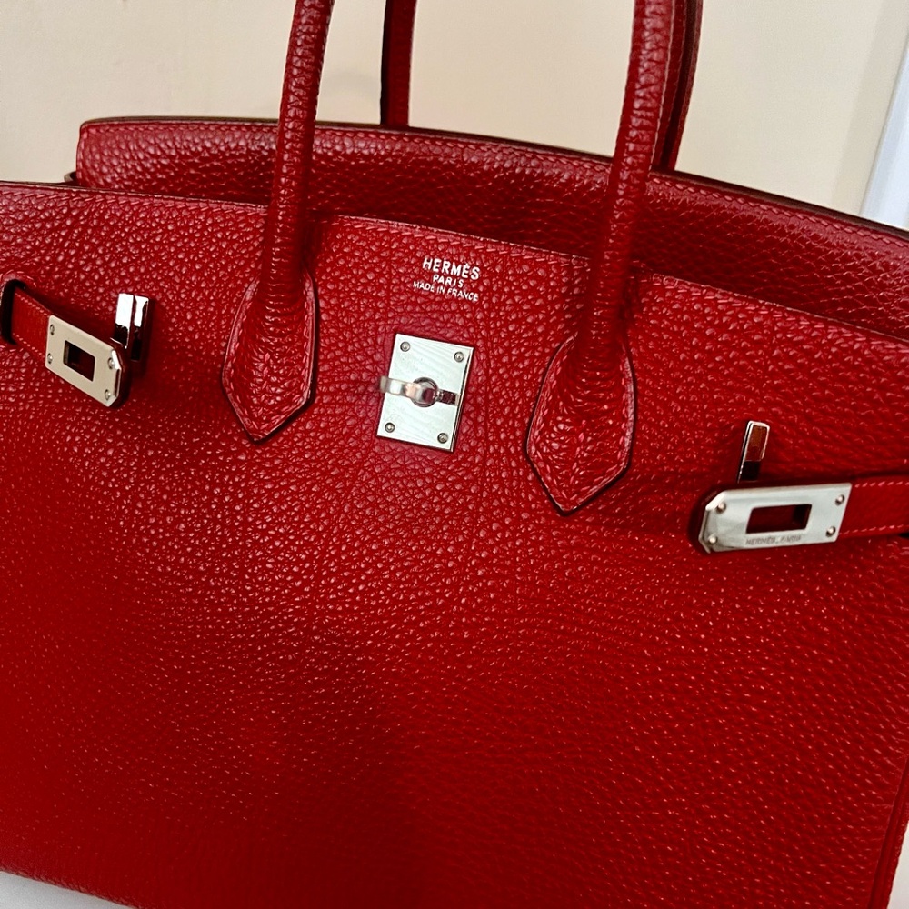 HERMES Togo Birkin 25 with Palladium Hardware - Picture 11 of 16